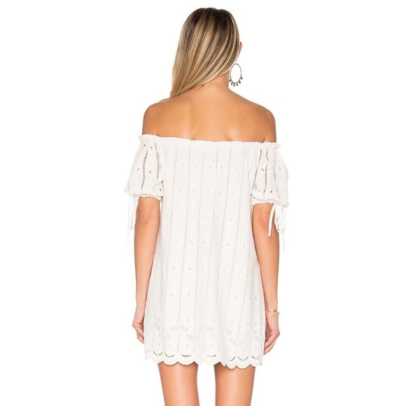 Tularosa Revolve Quinn Mini Dress Off The Shoulder Embroidered Shell Size Small - Picture 16 of 16